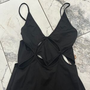 Cut-Out Black Maxi Dress